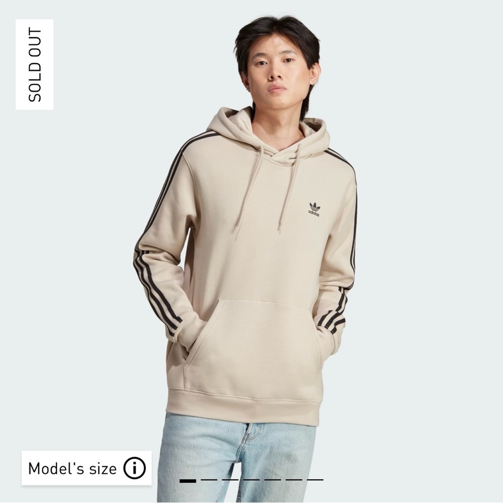 Adidas 3 Stripe Hoodie - Size S NWT
